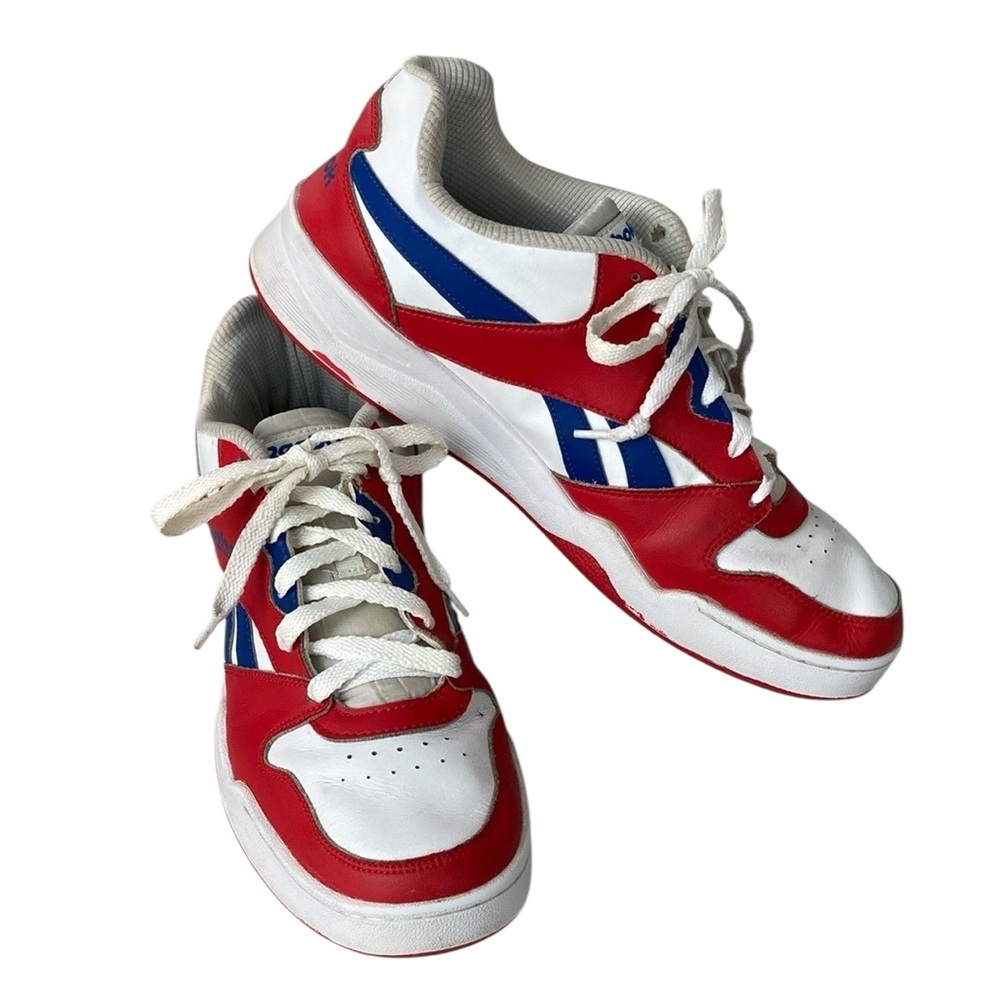 Reebok Leather Red, White & Blue Athletic Shoe